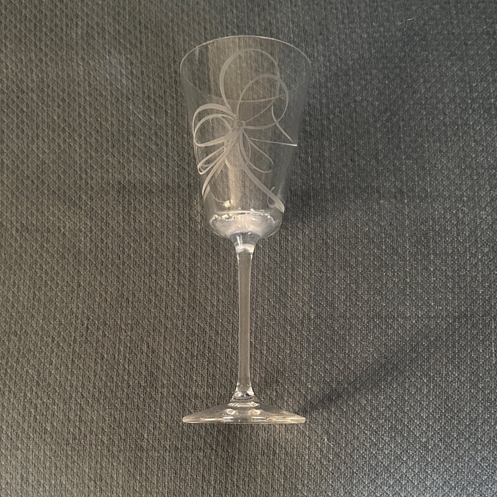 Kate Spade Lenox  Etched Wine Glass